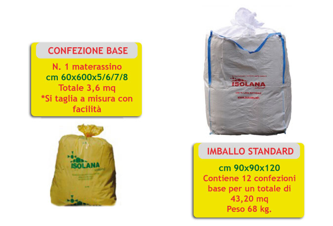 Isolante ISOLANA D=30Kg/mc