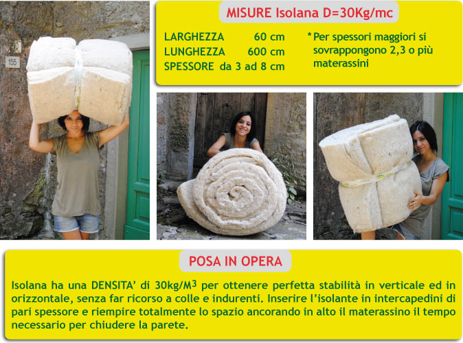 Scheda tecnica Isolante ISOLANA D=30Kg/mc