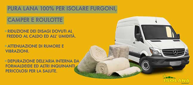 isolante termico ed acustico per furgoni, camper e roulotte