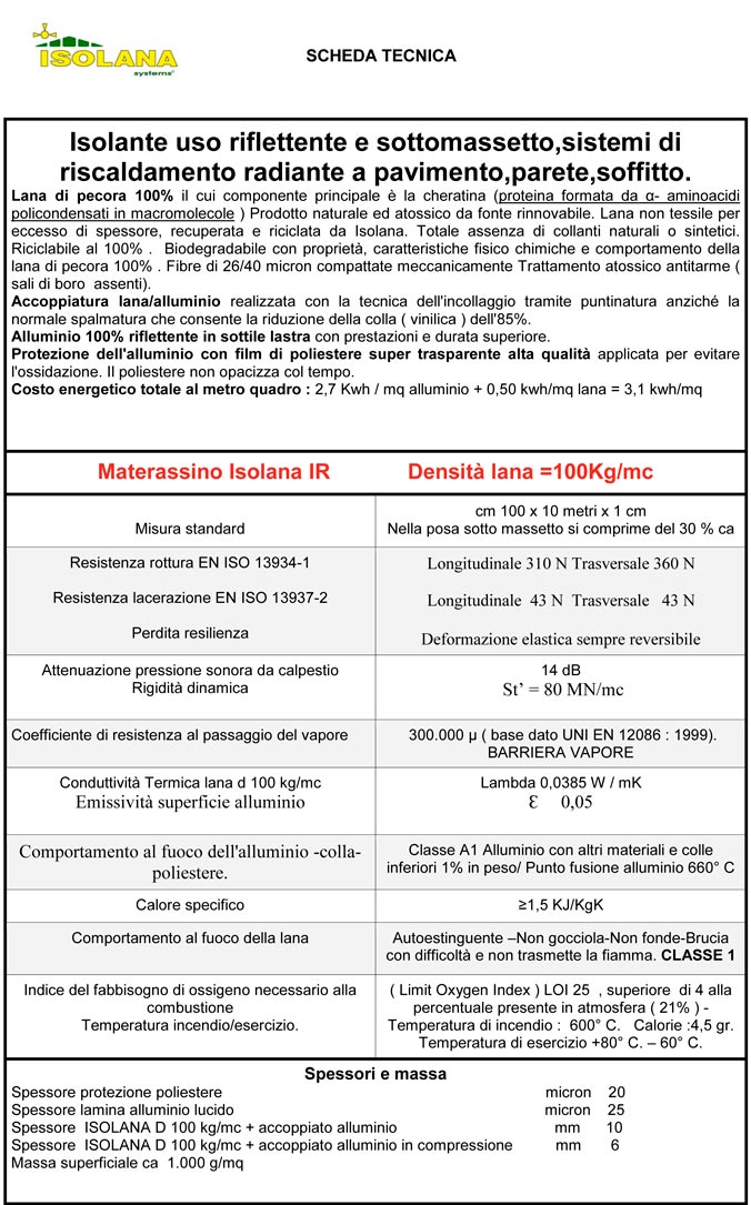 isolante termico per riscaldamento radiante a pavimento, soffitto e parete