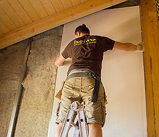 isolanti termici - chiusura parete con lastra in cartongesso